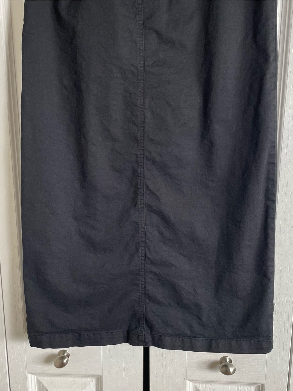 A New Day Surplus Utility Maxi Skirt Women’s S Black Split Cotton Elastic Waist - Picture 9 of 15